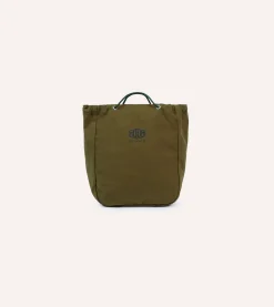Drake’s Bag’n’Noun Olive Army Spindle Bag