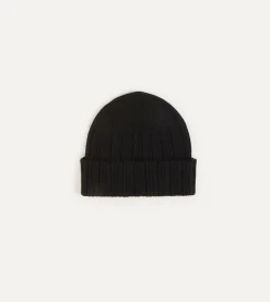 Drake’s Angora Lambswool Ribbed Knit Cap