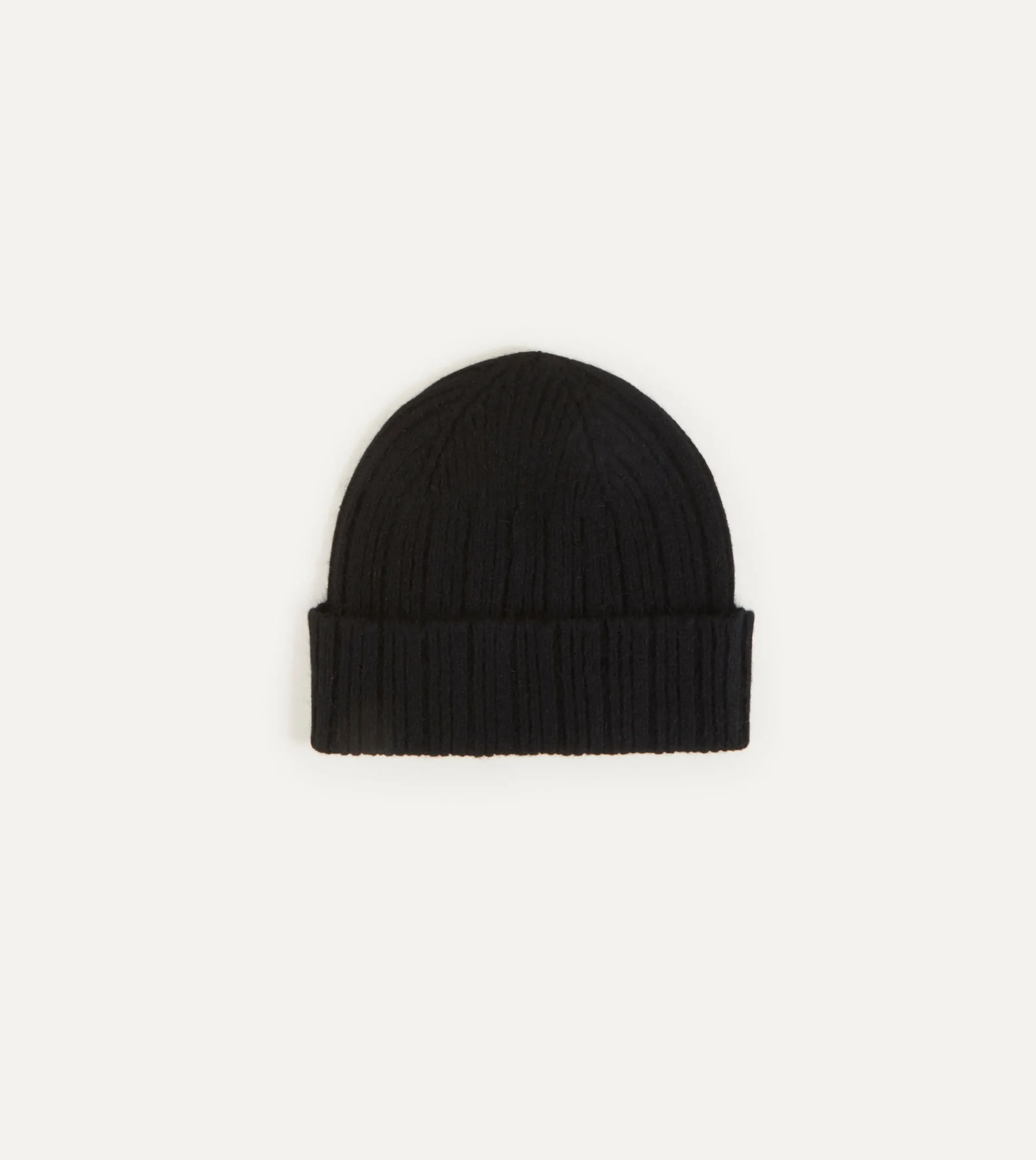Drake’s Angora Lambswool Ribbed Knit Cap