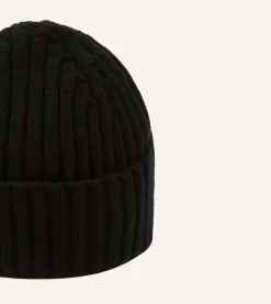 Drake’s Lambswool Ribbed Knit Cap