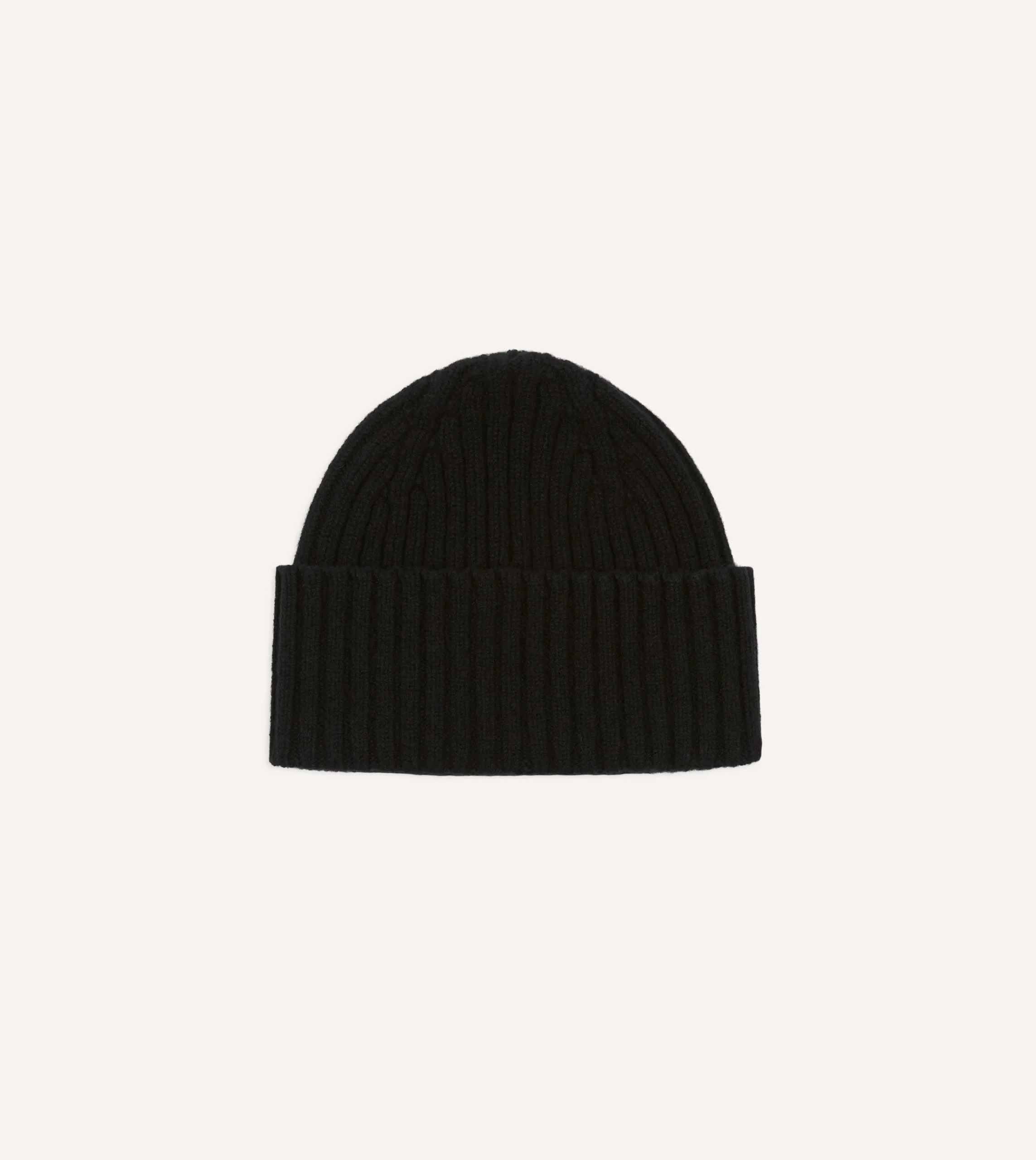 Drake’s Lambswool Ribbed Knit Cap