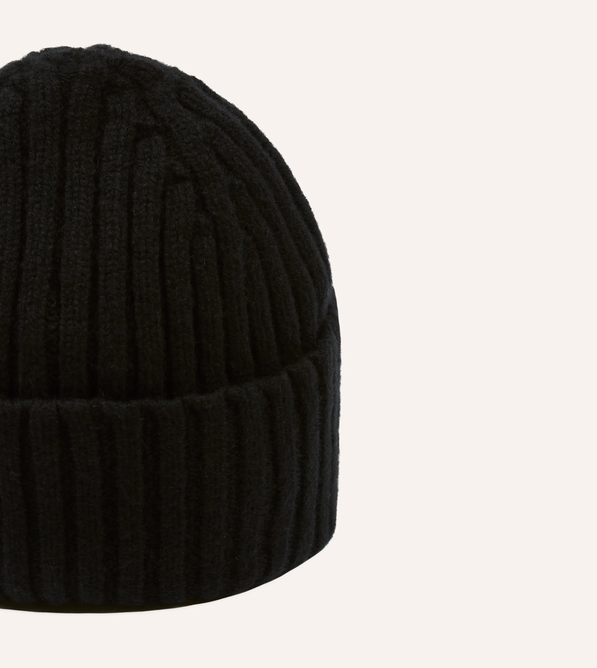 Drake’s Lambswool Ribbed Knit Cap