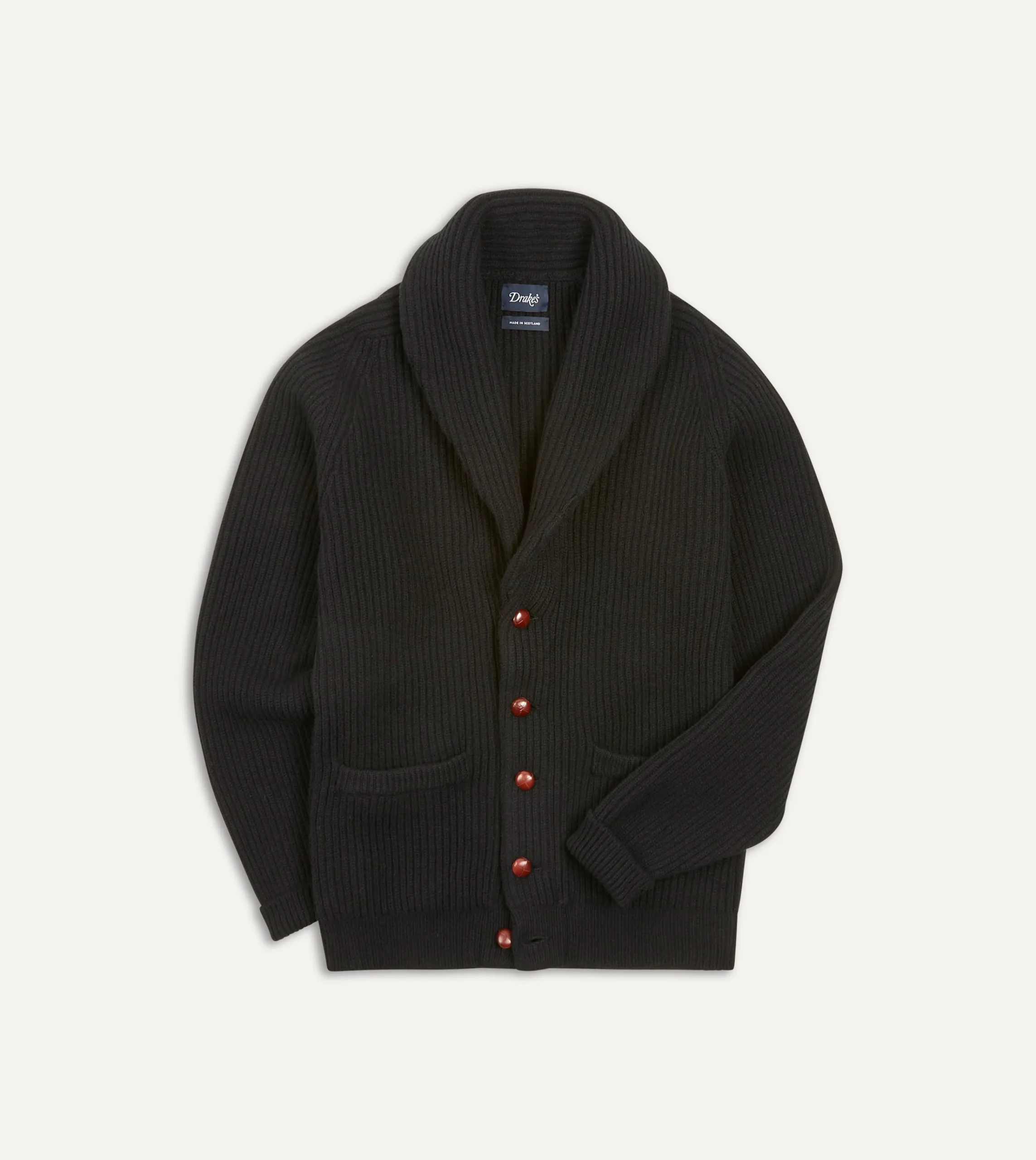Drake’s Lambswool Shawl Collar Cardigan