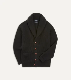 Drake’s Lambswool Shawl Collar Cardigan