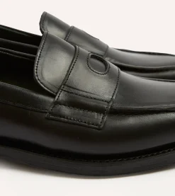 Drake’s Leather Charles Goodyear Welted Penny Loafer