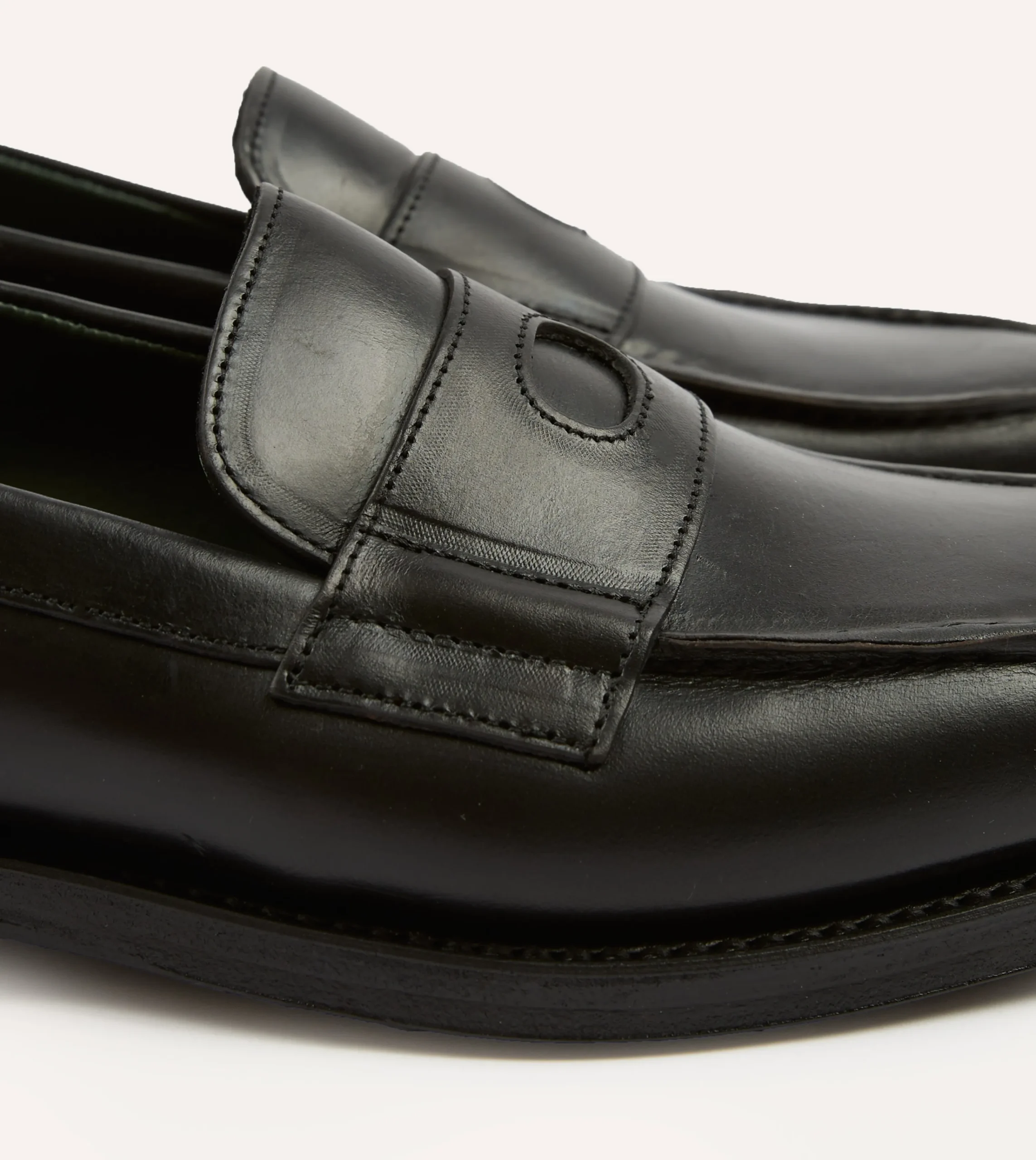 Drake’s Leather Charles Goodyear Welted Penny Loafer