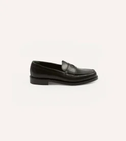 Drake’s Leather Charles Goodyear Welted Penny Loafer