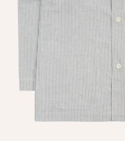 Drake’s Black Ticking Stripe Cotton Pyjama Set