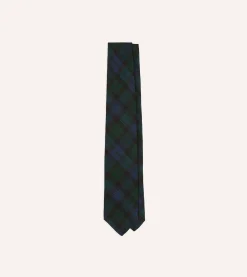 Drake’s Blackwatch Fine Woven Grenadine Silk Tipped Tie