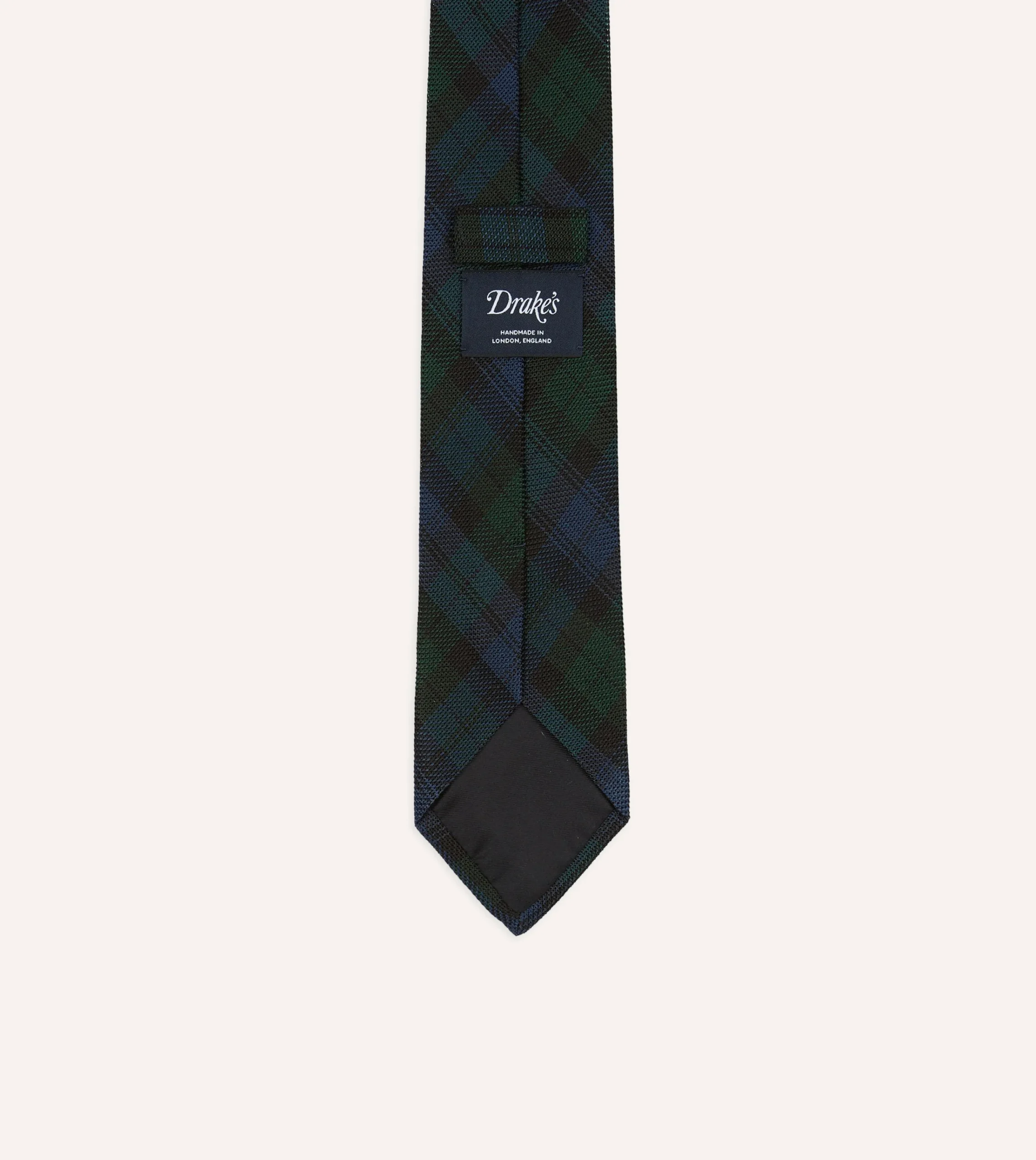 Drake’s Blackwatch Fine Woven Grenadine Silk Tipped Tie