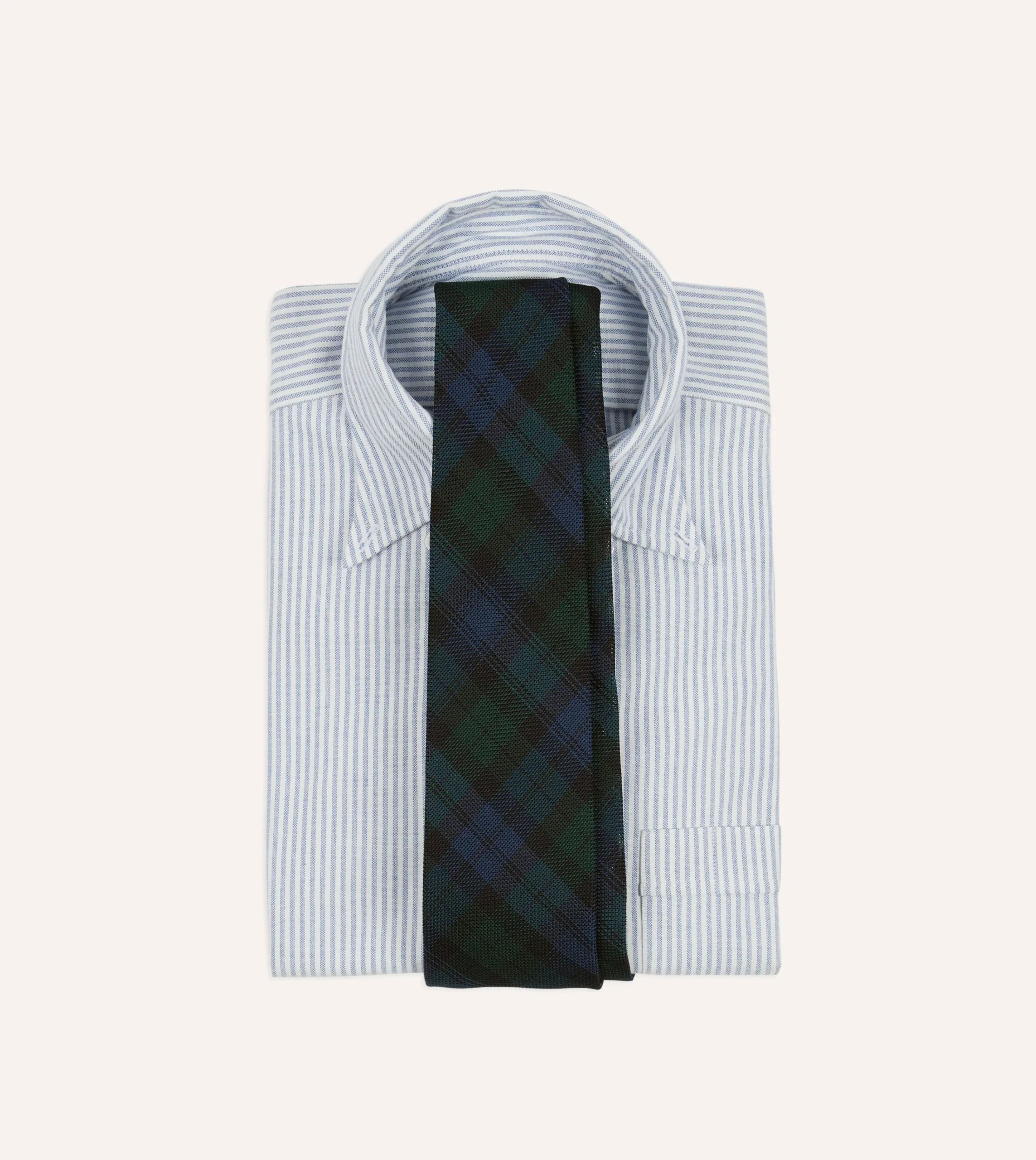 Drake’s Blackwatch Fine Woven Grenadine Silk Tipped Tie