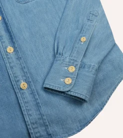 Drake’s Denim Two-Pocket Western Shirt