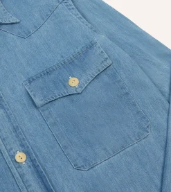 Drake’s Denim Two-Pocket Western Shirt
