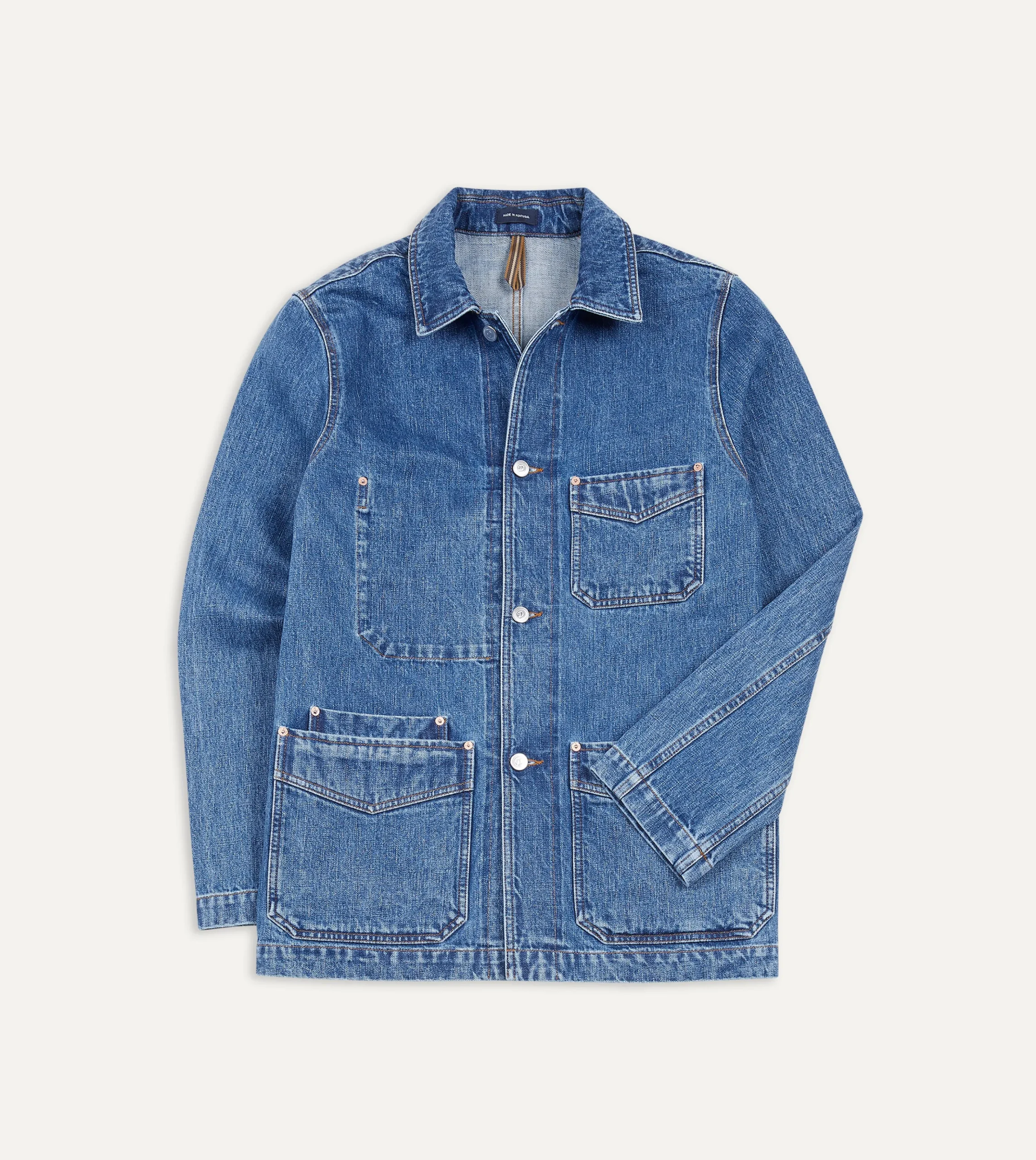 Drake’s Selvedge Denim Five-Pocket Chore Jacket
