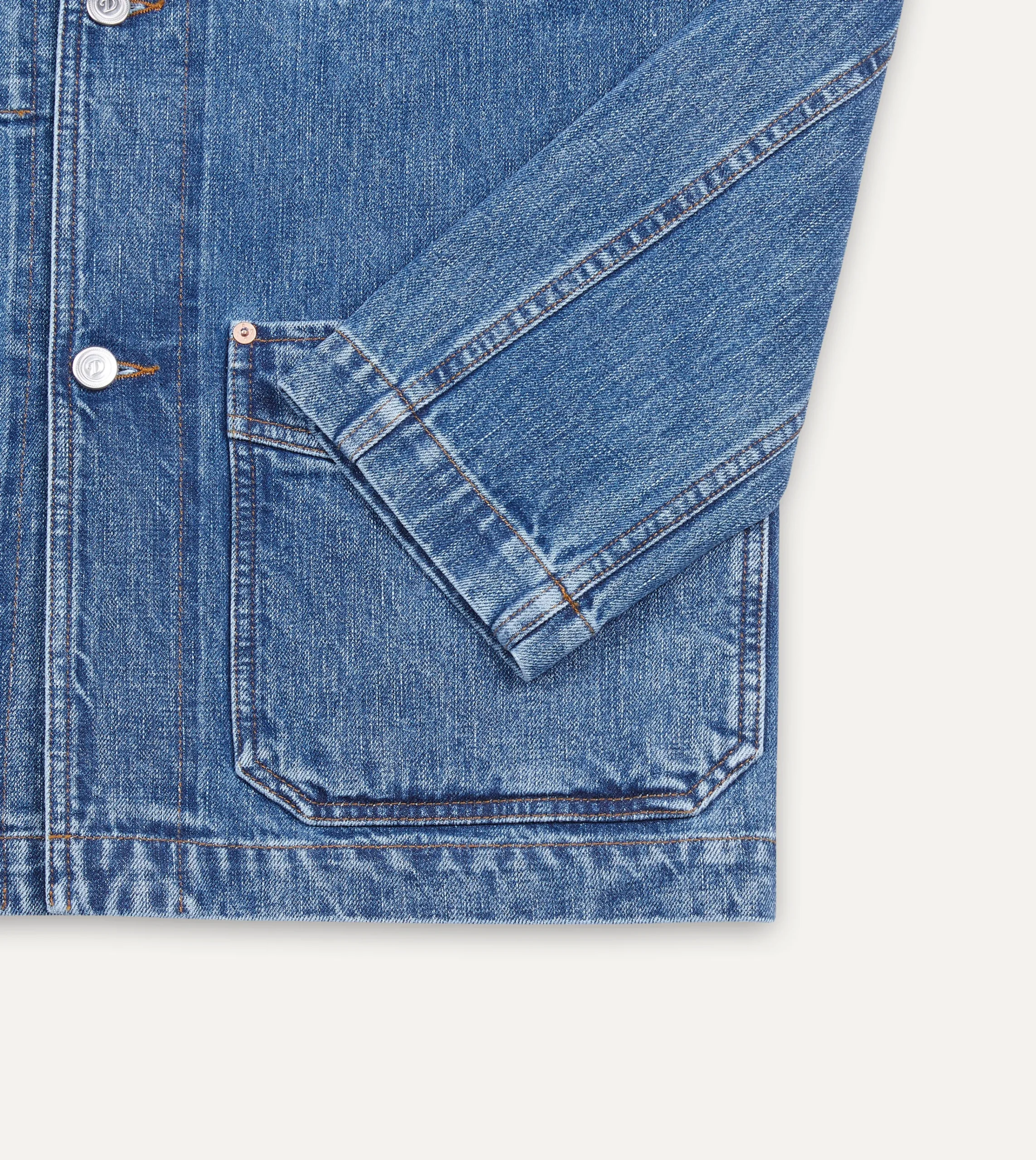 Drake’s Selvedge Denim Five-Pocket Chore Jacket