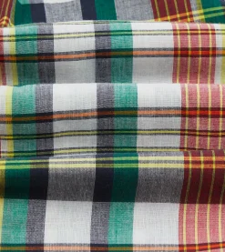 Drake’s Blue And Red Madras Check Cotton Button-Down Shirt