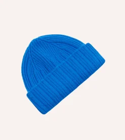 Drake’s Angora Lambswool Ribbed Knit Cap