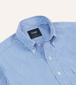 Drake’s Bengal Stripe Cotton Poplin Button-Down Shirt