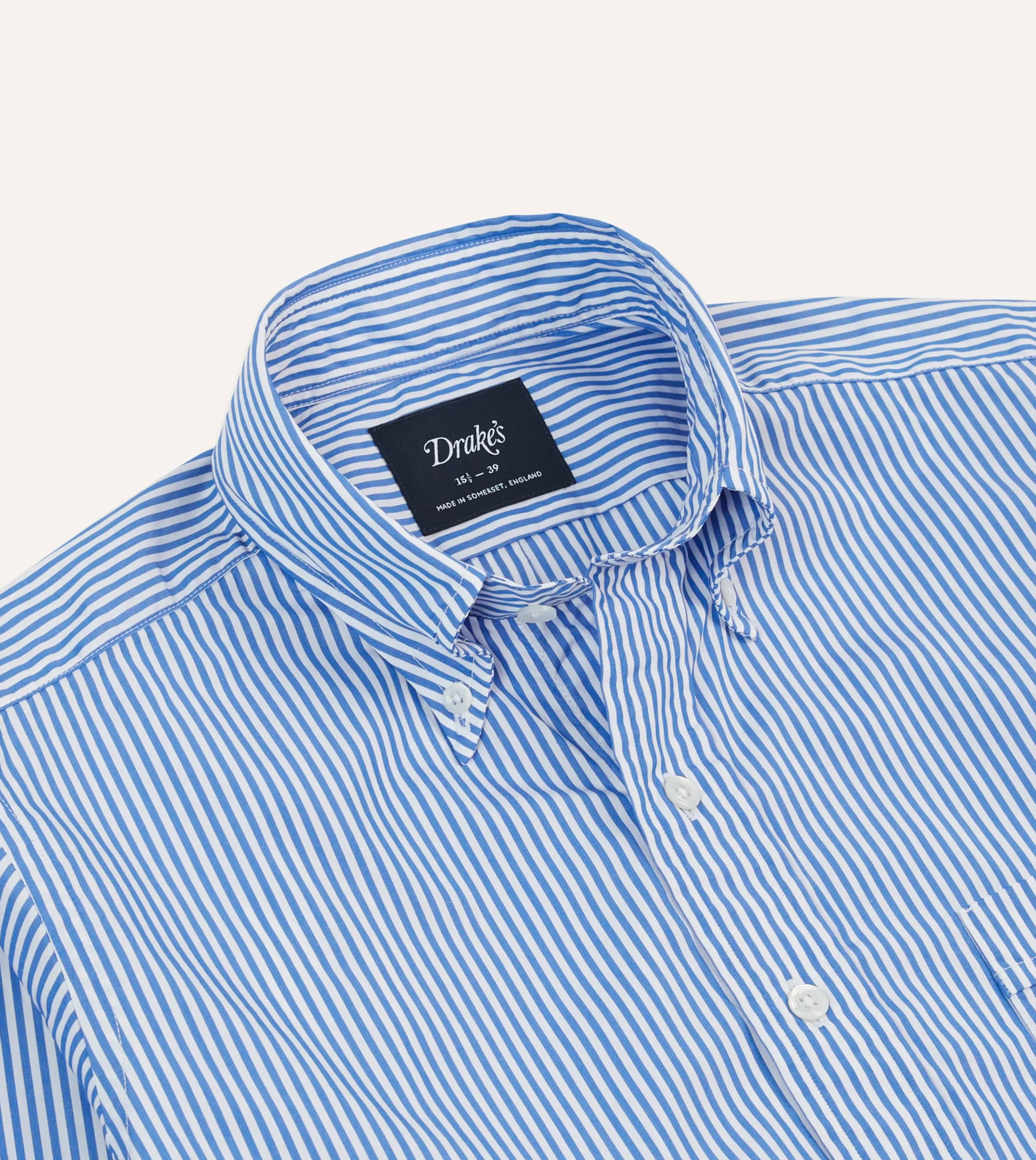 Drake’s Bengal Stripe Cotton Poplin Button-Down Shirt