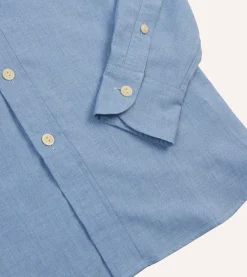 Drake’s Cotton Flannel Two-Pocket Work Shirt