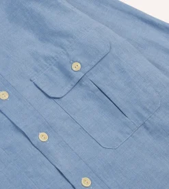 Drake’s Cotton Flannel Two-Pocket Work Shirt