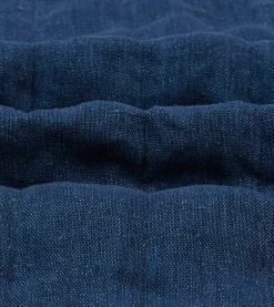 Drake’s Blue Linen Quilted Snap Vest