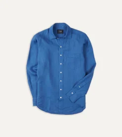 Drake’s Linen Spread Collar
