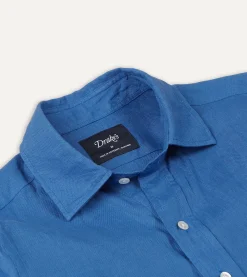 Drake’s Linen Spread Collar