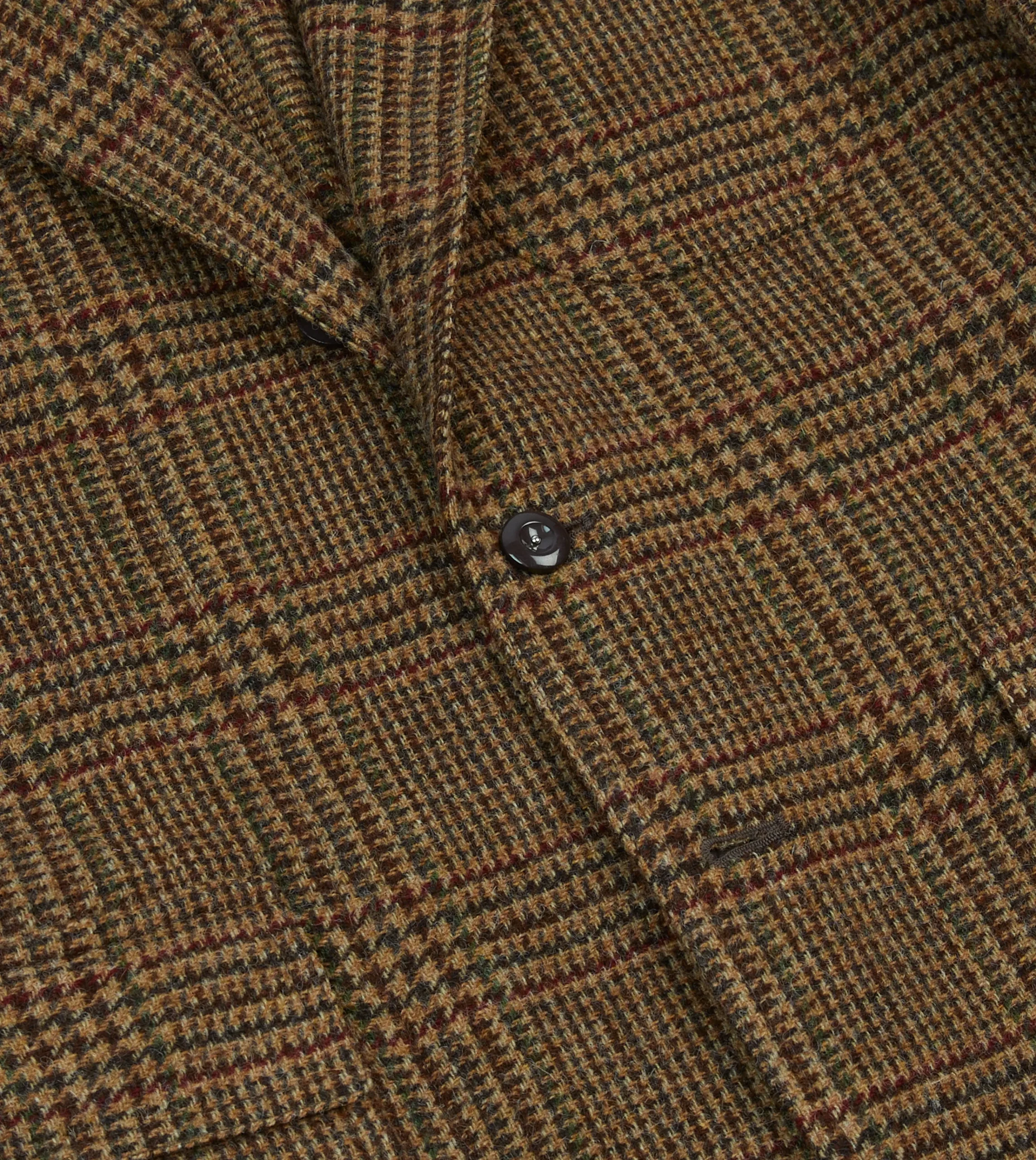 Drake’s Brown And Red Prince Of Wales Check Tweed Games Blazer Mk. VII