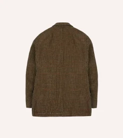Drake’s Brown And Red Prince Of Wales Check Tweed Games Blazer Mk. VII