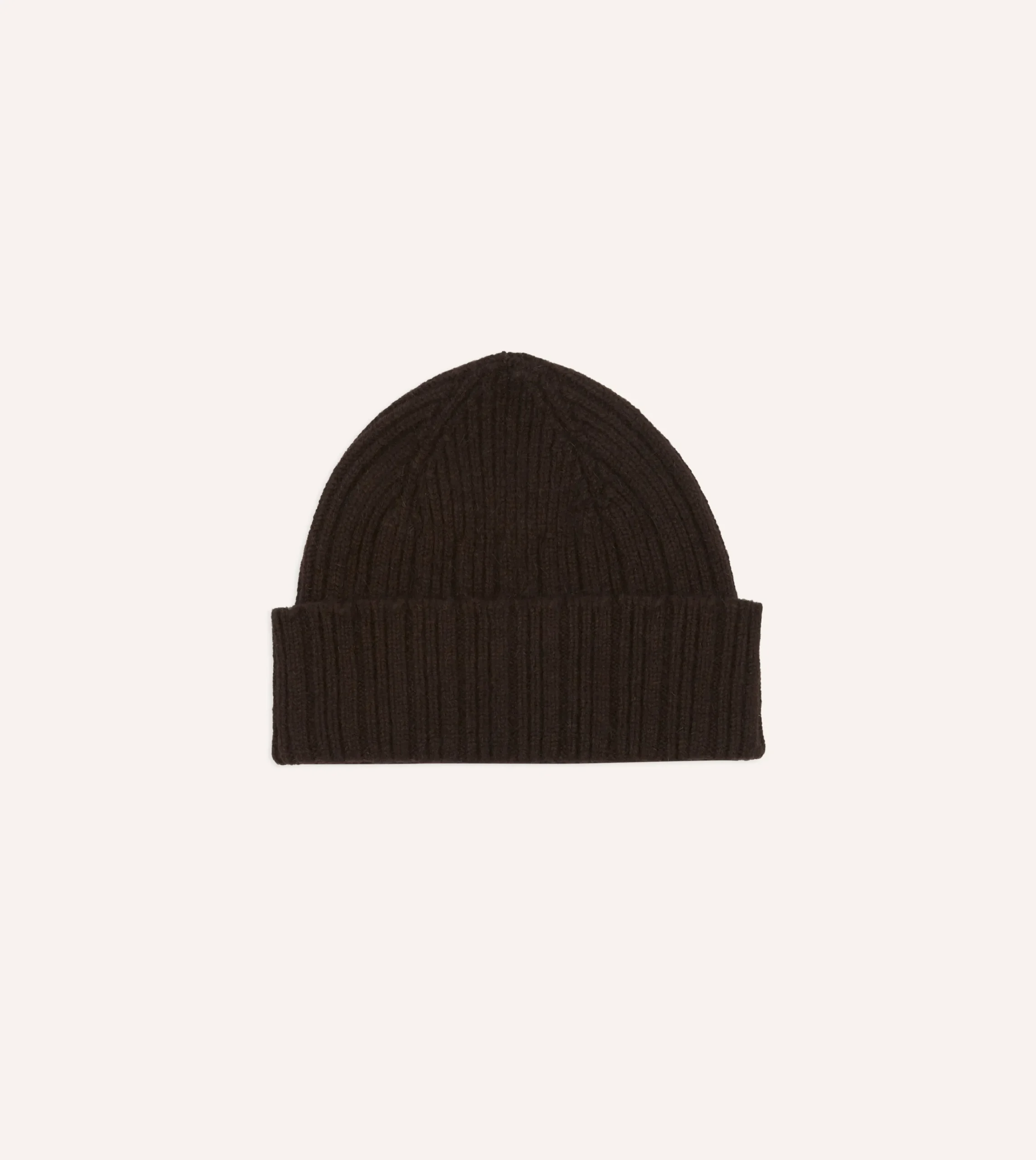 Drake’s Angora Lambswool Ribbed Knit Cap