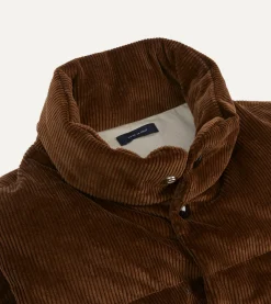 Drake’s Brown Corduroy Down Vest
