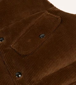 Drake’s Brown Corduroy Down Vest