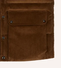 Drake’s Brown Corduroy Down Vest