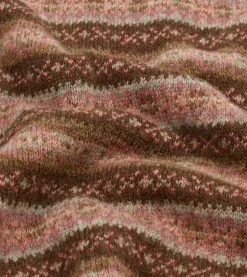 Drake’s Brown Fair Isle Lambswool Sleeveless V-Neck Jumper