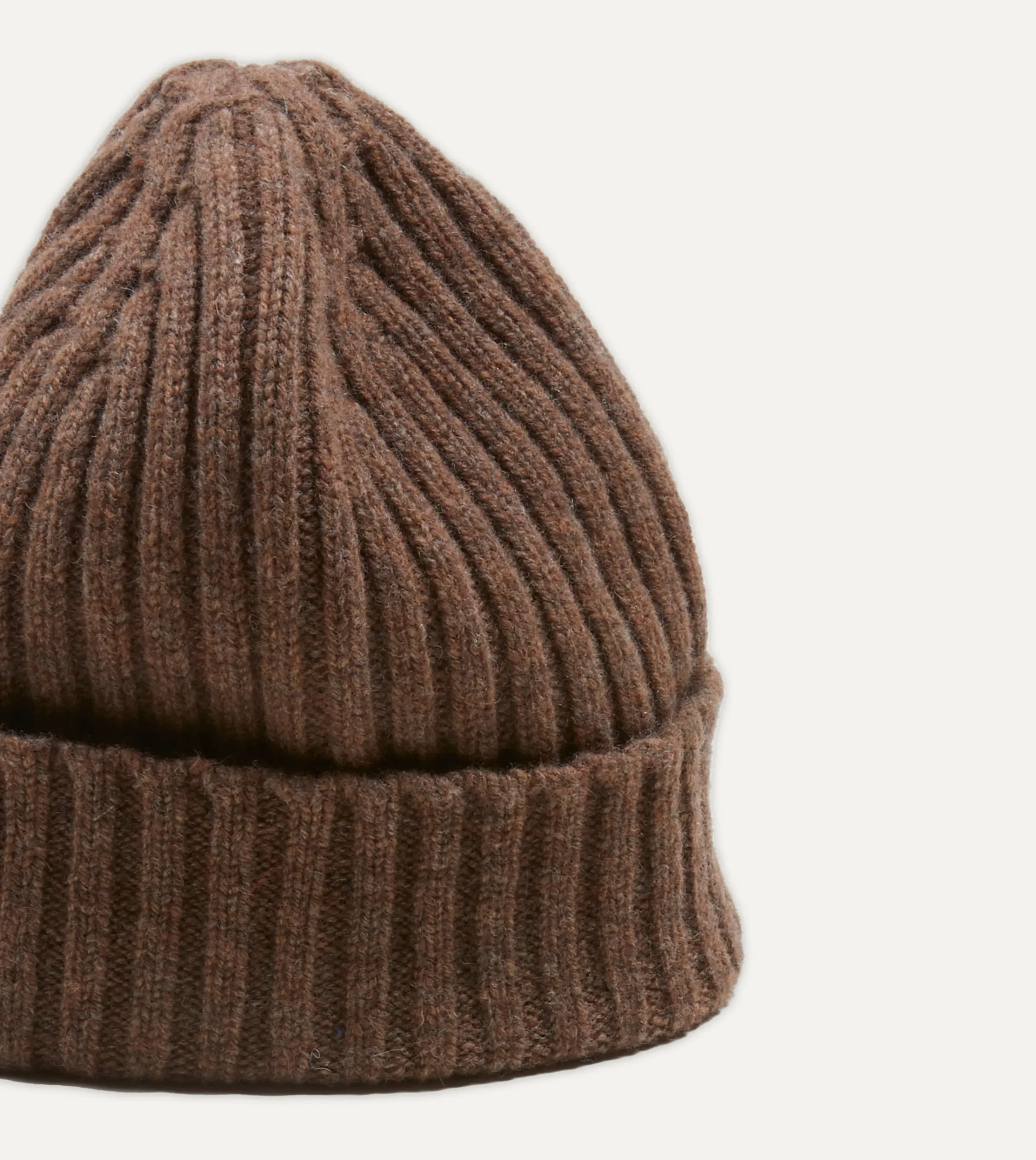 Drake’s Lambswool Ribbed Knit Cap