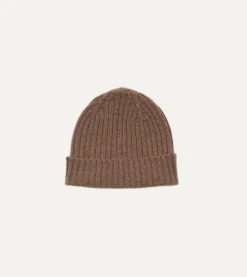Drake’s Lambswool Ribbed Knit Cap