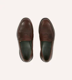 Drake’s Leather Charles Goodyear Welted Penny Loafer