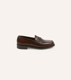Drake’s Leather Charles Goodyear Welted Penny Loafer