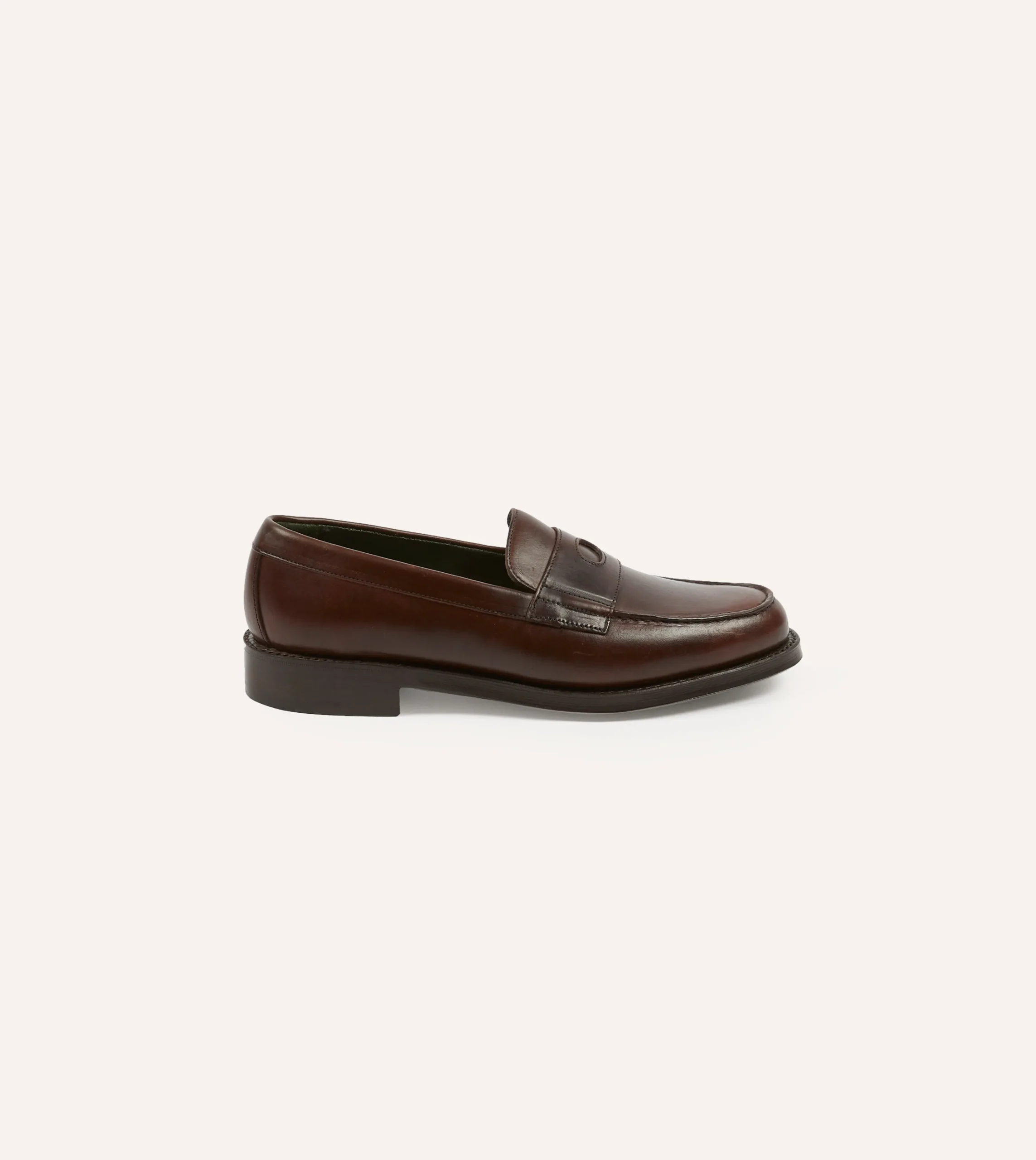 Drake’s Leather Charles Goodyear Welted Penny Loafer