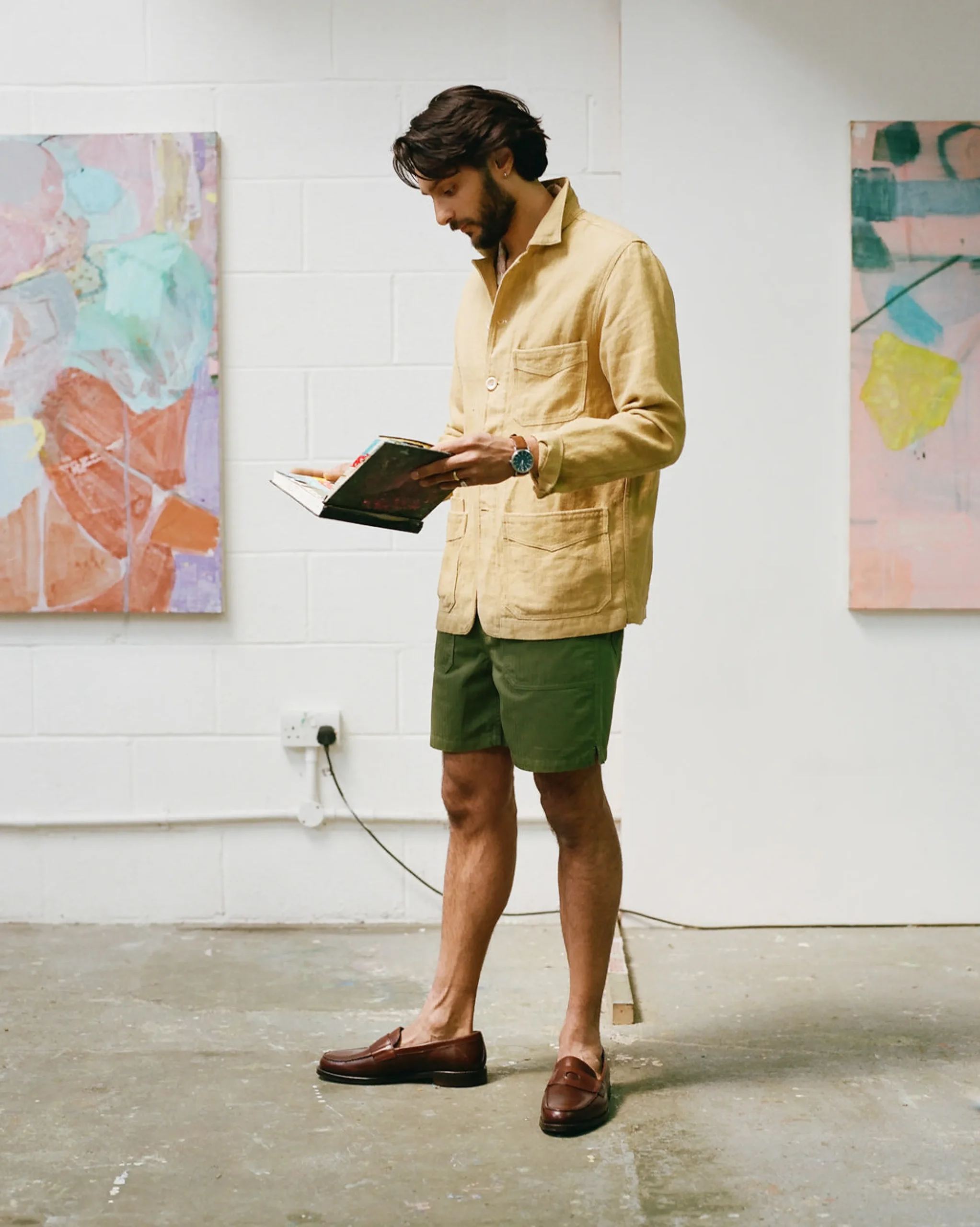 Drake’s Leather Charles Goodyear Welted Penny Loafer