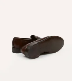 Drake’s Leather Charles Goodyear Welted Penny Loafer