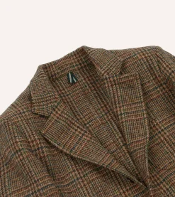 Drake’s Brown Prince Of Wales Check Harris Tweed Games Blazer Mk. VII