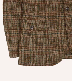 Drake’s Brown Prince Of Wales Check Harris Tweed Games Blazer Mk. VII