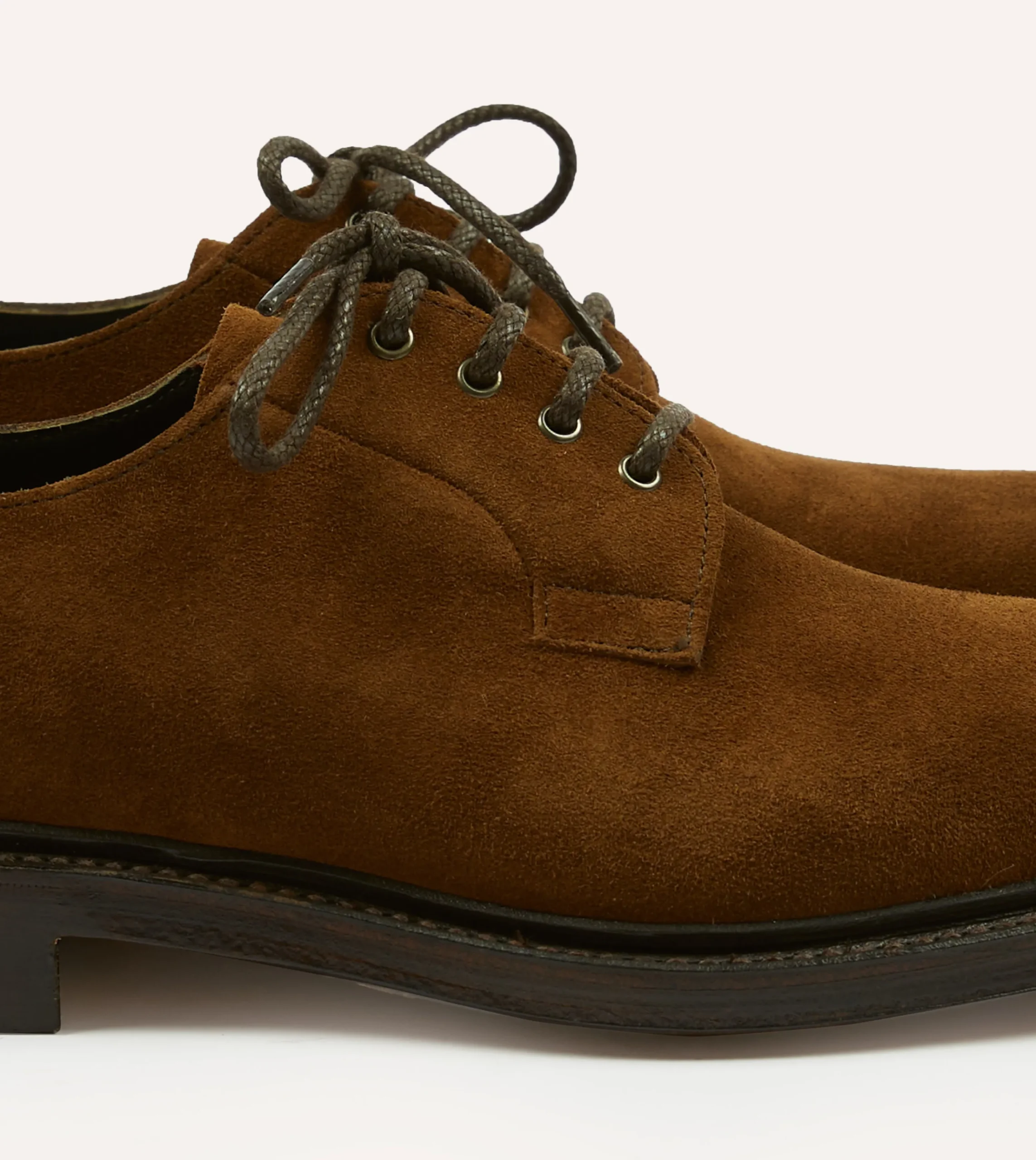 Drake’s Suede August Goodyear Welted Derby Shoe