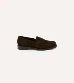 Drake’s Suede Charles Goodyear Welted Penny Loafer