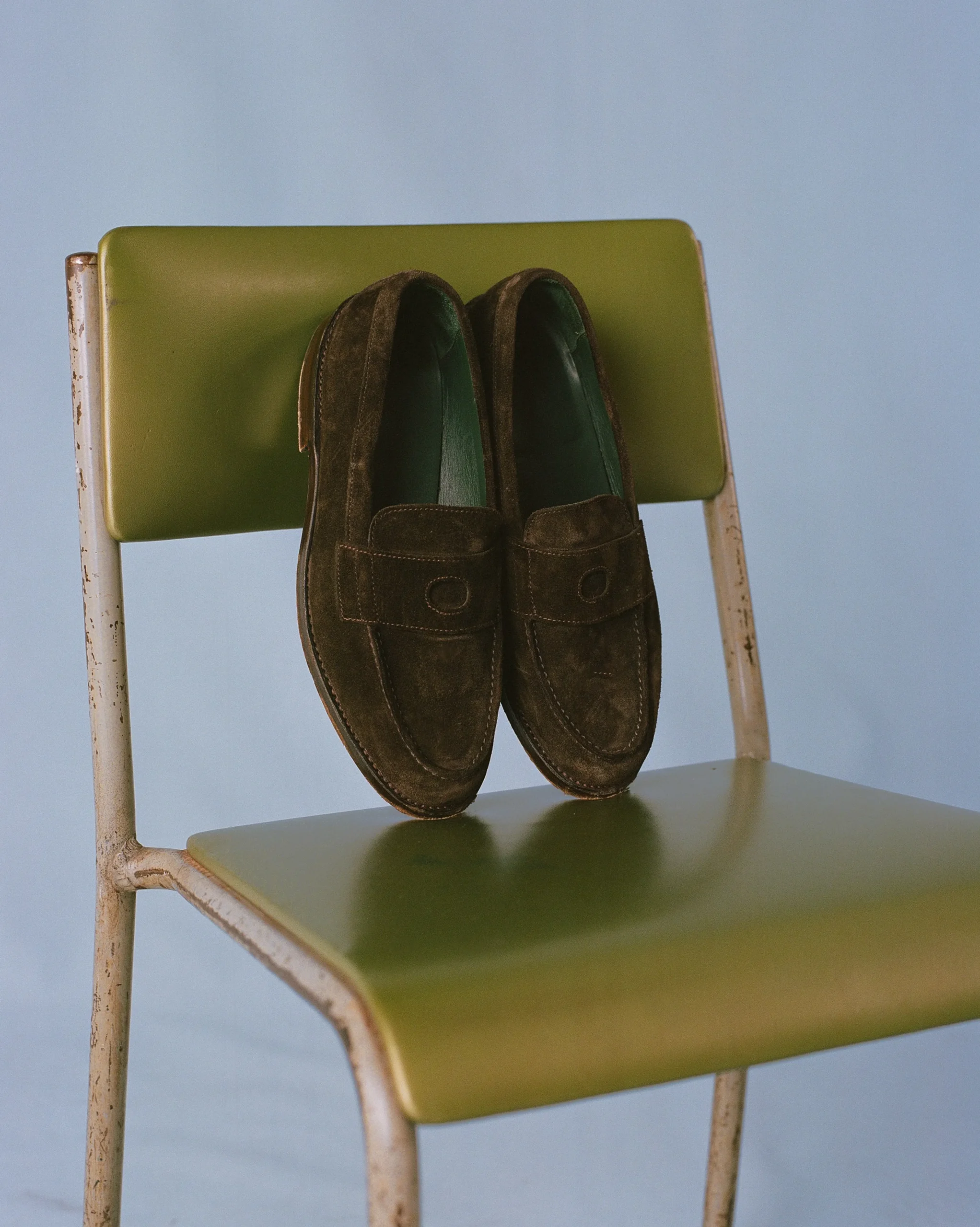 Drake’s Suede Charles Goodyear Welted Penny Loafer