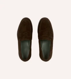 Drake’s Suede Charles Goodyear Welted Penny Loafer