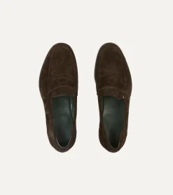 Drake’s Suede Charles Mk II Goodyear Welted Penny Loafer