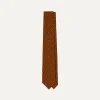 Drake’s Brown Tile Print 36oz Madder Silk Self Tipped Tie